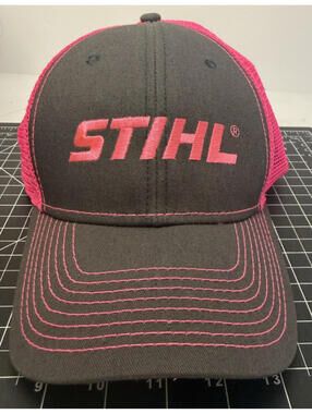 Womens Stihl Outfitters Chainshaw Mesh Trucker Snapback Hat Cap Hunt Gray Pink